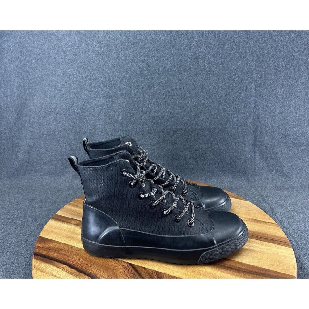 Black Lace Up Hunter Rain Boots